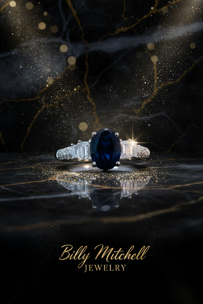 160453 - 1.75 ctw sapphire and diamond ring