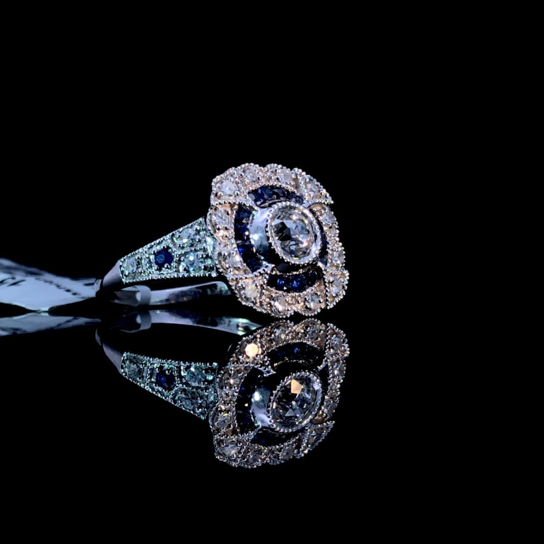 160092 - 1.07 ctw sapphire and diamond ring