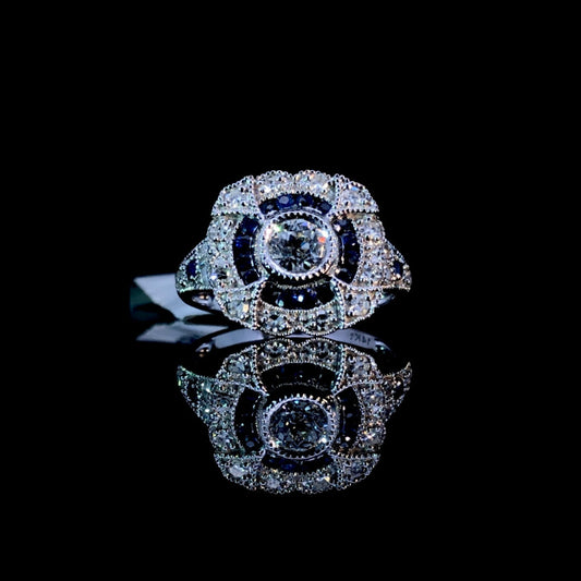 160092 - 1.07 ctw sapphire and diamond ring