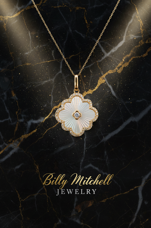 165850 - 4.6ctw diamond and mother of pearl pendant