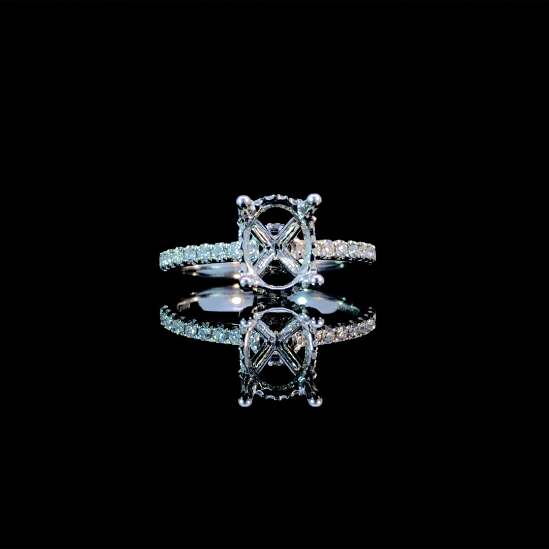 165877 - 0.31ctw platinum diamond semi mount