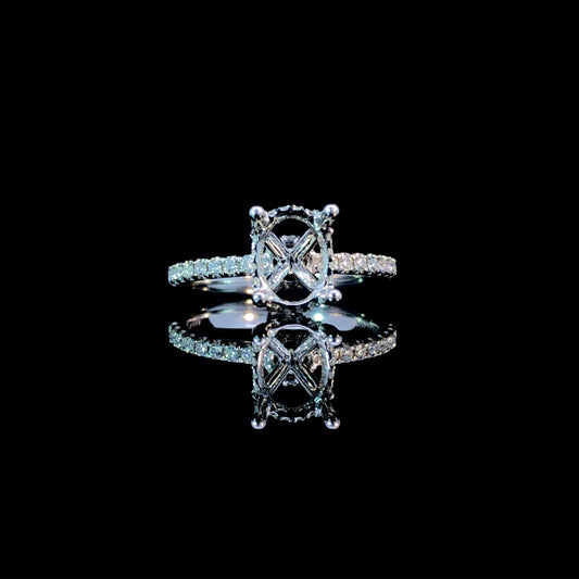 165877 - 0.31ctw platinum diamond semi mount