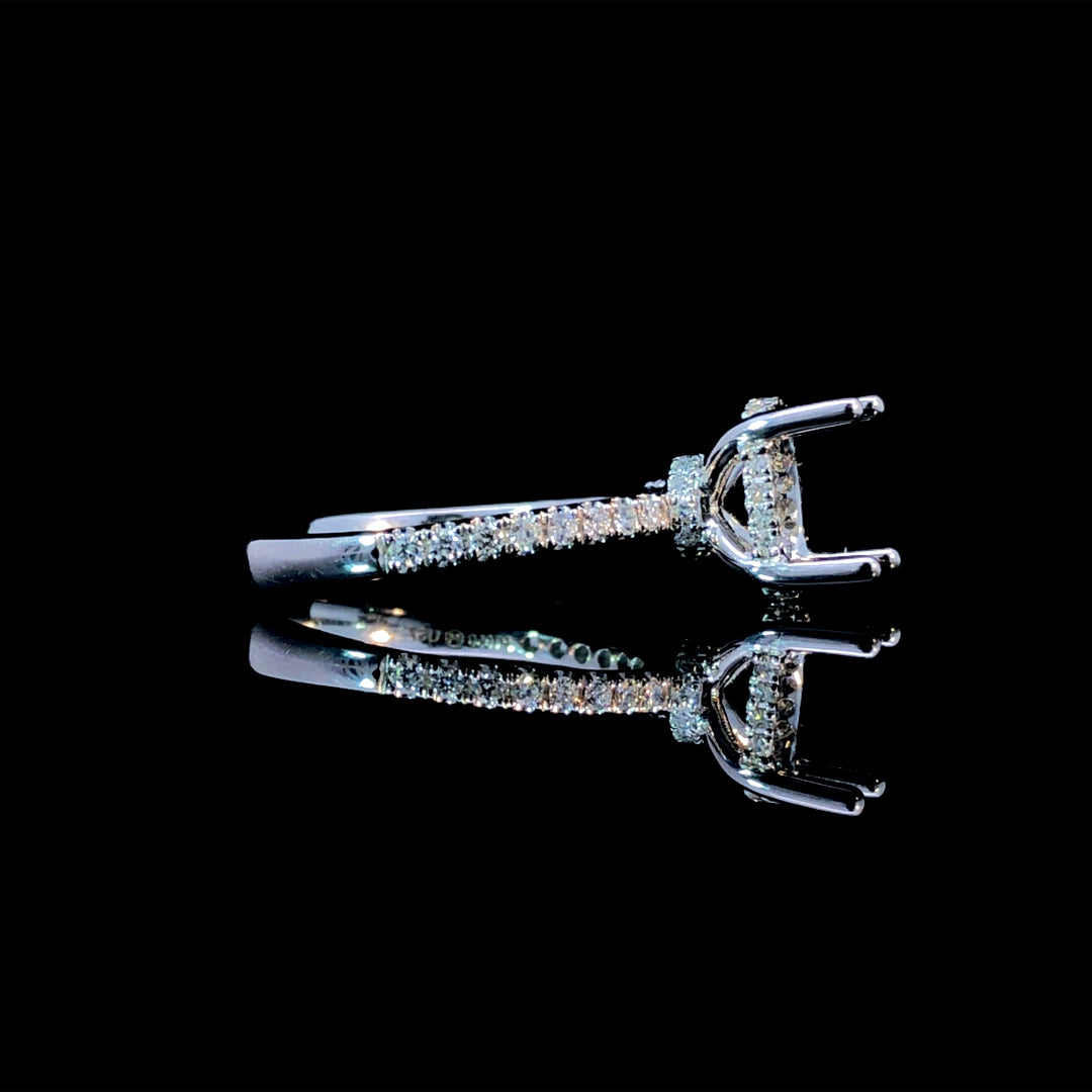 165877 - 0.31ctw platinum diamond semi mount