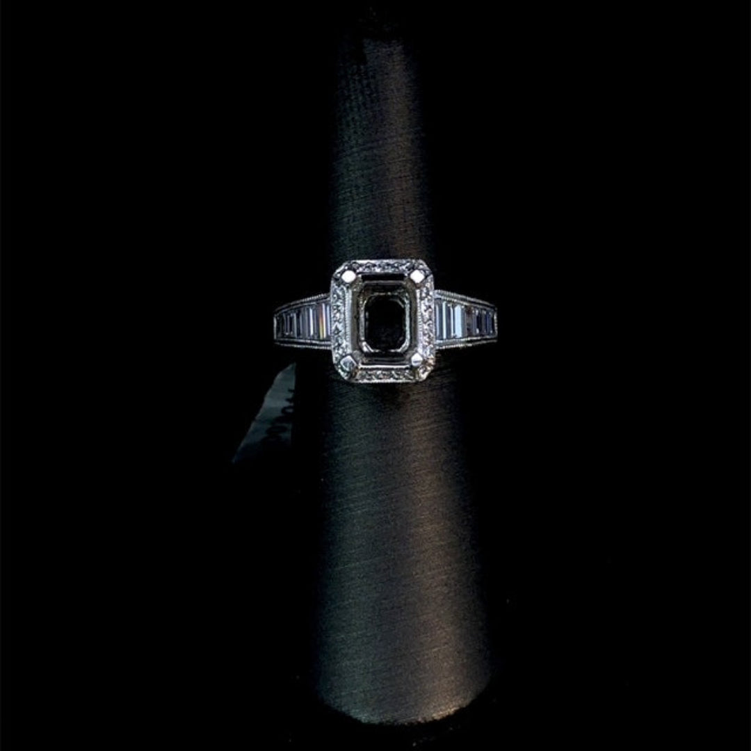 125194 - 1.37 ctw diamond semi mount