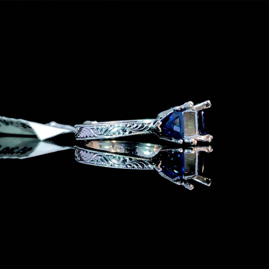 127056 - 1.10 ctw diamond and sapphire semi mount