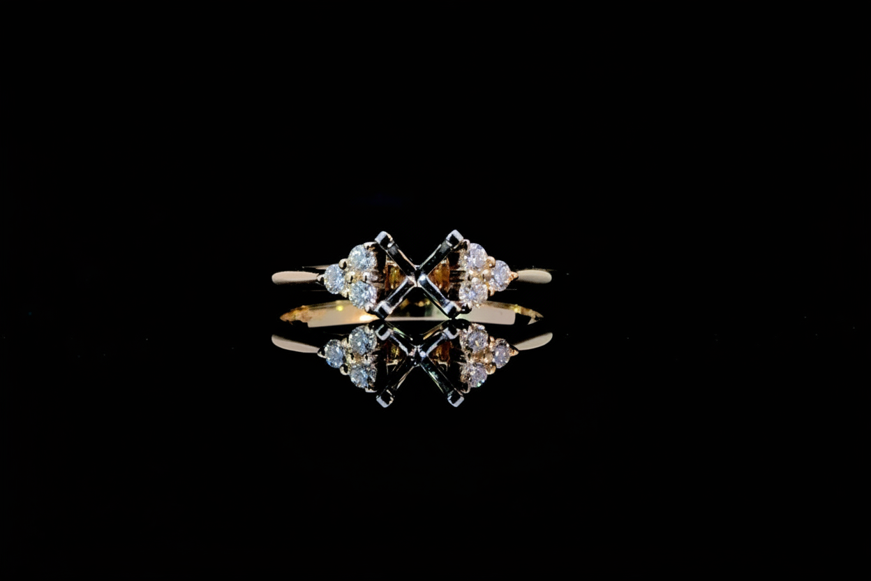 165807 - .14 ctw diamond semi mount