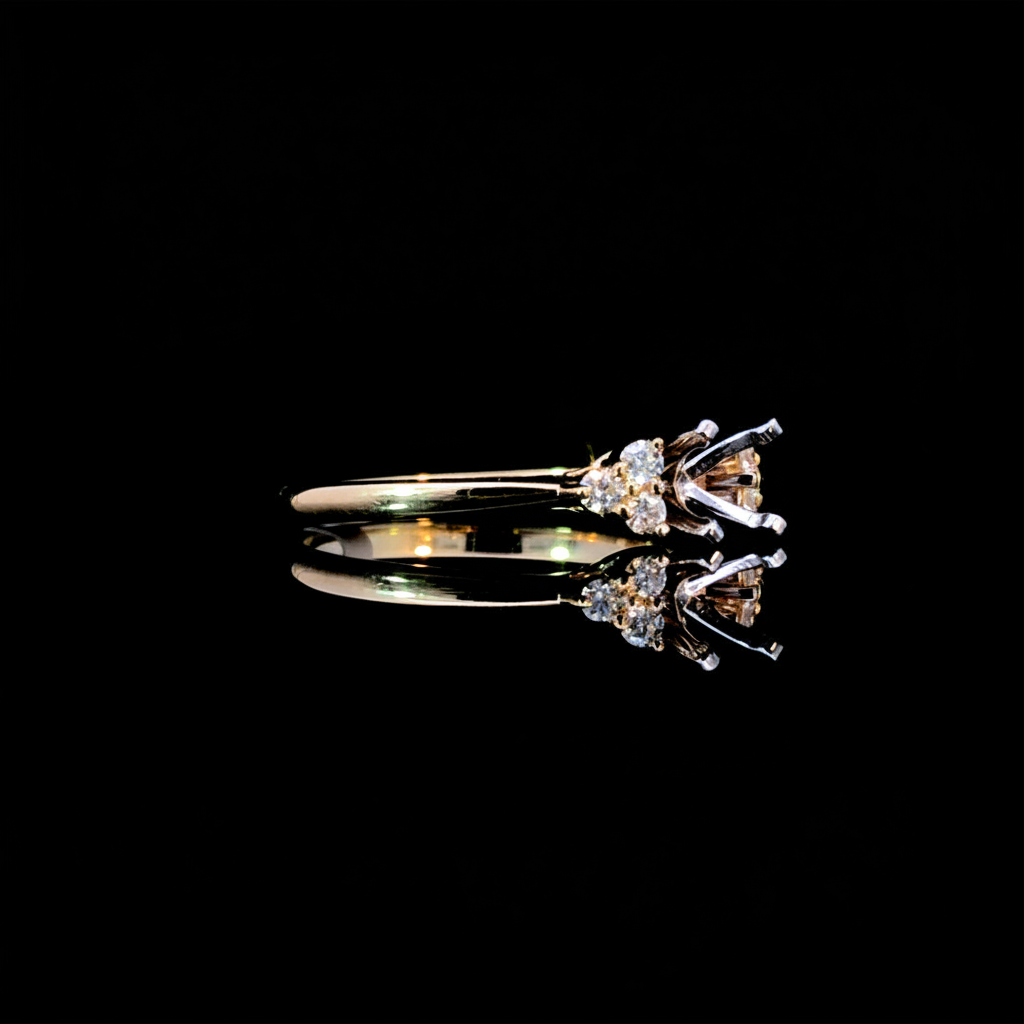 165807 - .14 ctw diamond semi mount