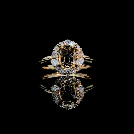 165923 - .45 ctw diamond semi mount