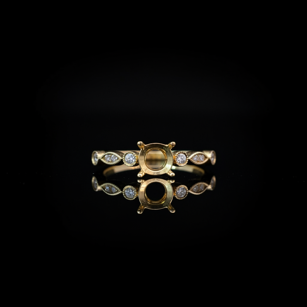 165934 - .14 ctw diamond semi mount