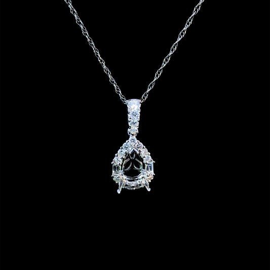 165910 - .34 ctw diamond pendant mount