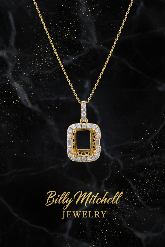 165916 - .38 ctw diamond pendant mount