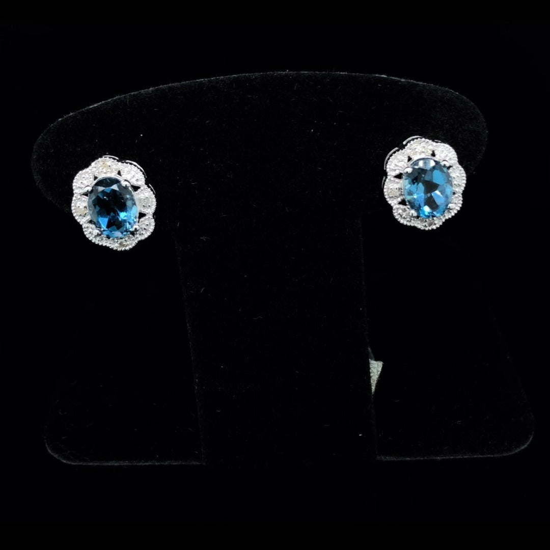 Blue Topaz Earrings