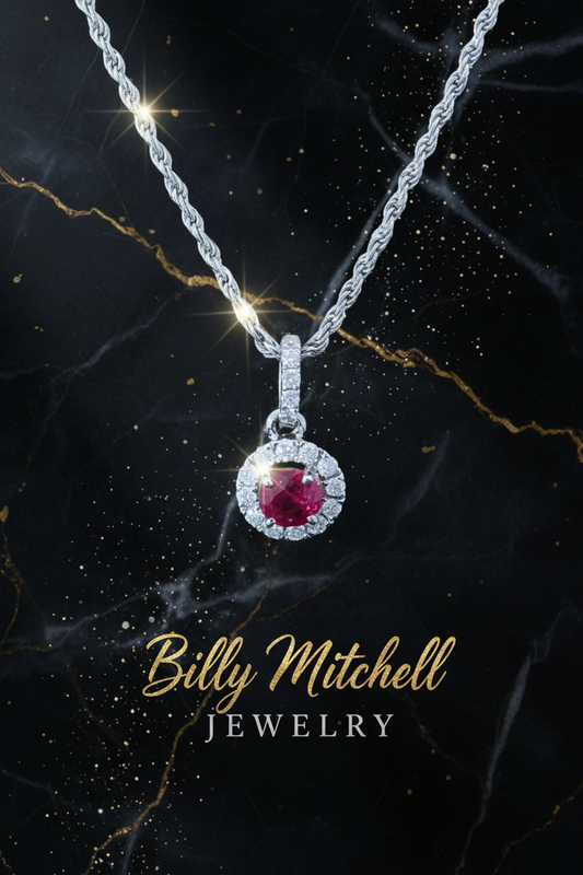 150057 - .39 ctw ruby and diamond pendant