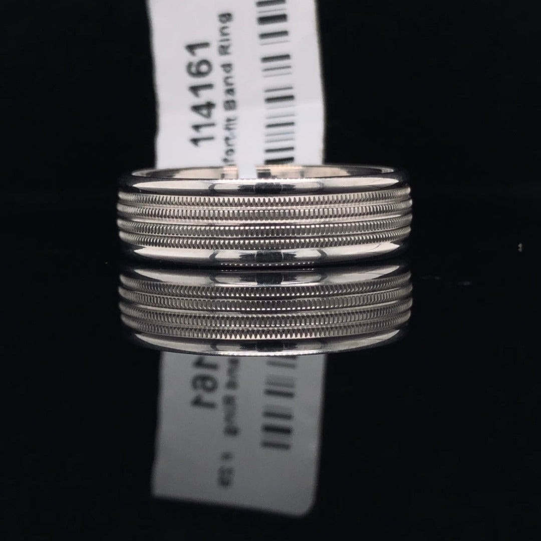 6mm 14 kt white gold wedding band