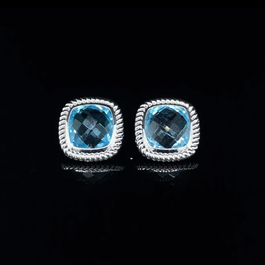 Blue Topaz Earrings