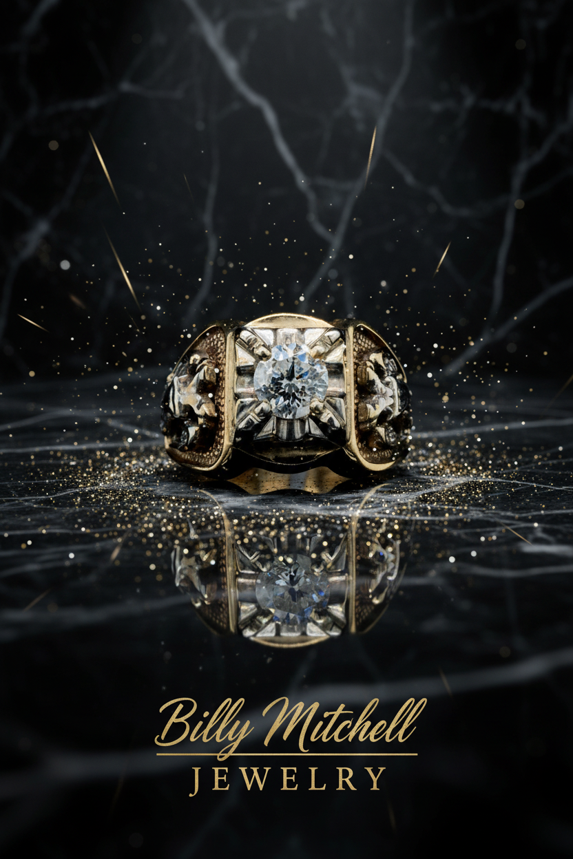 124090 - 1.02 ct Masonic Ring