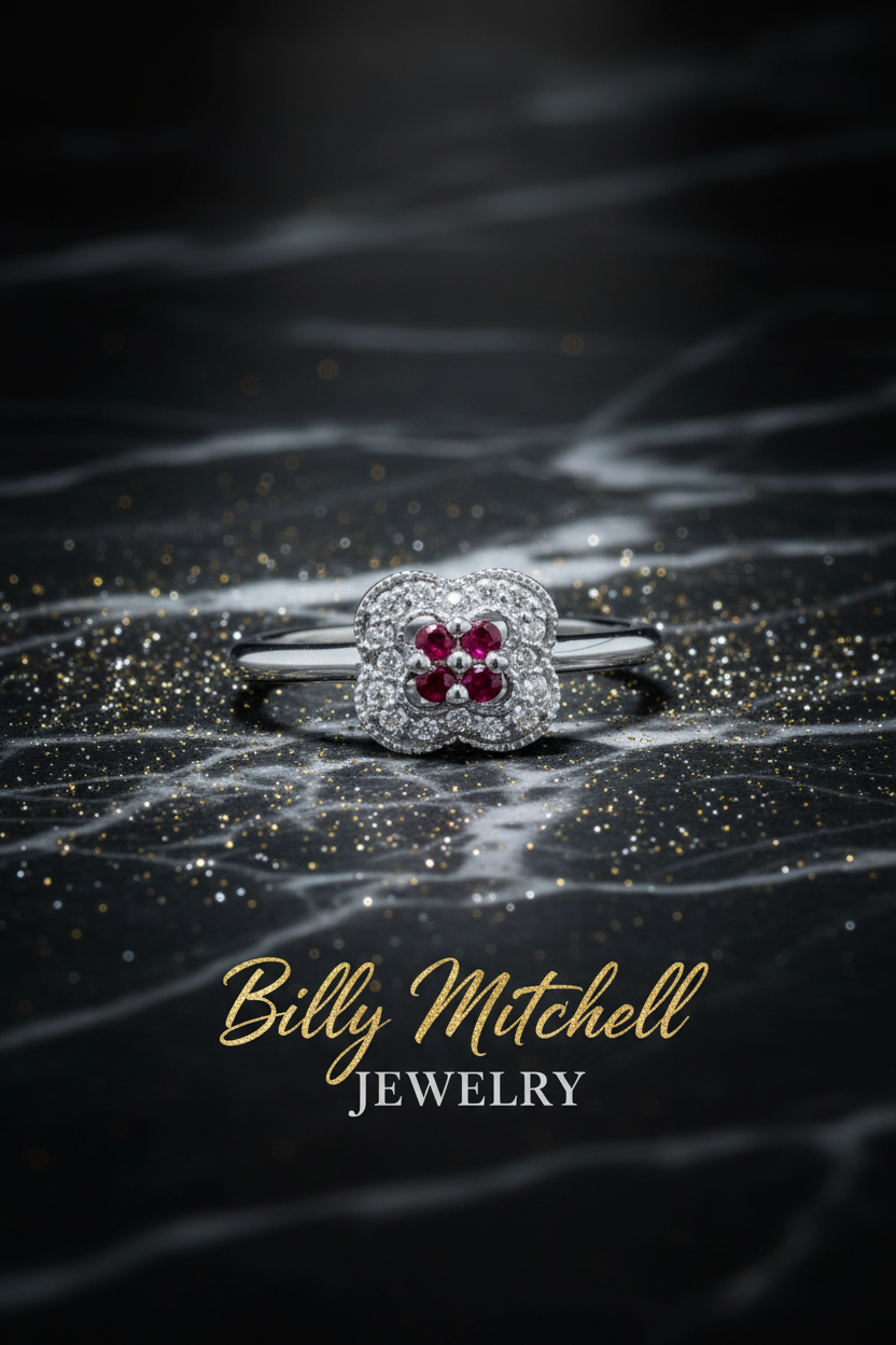 148163 - .20 ctw ruby and diamond ring