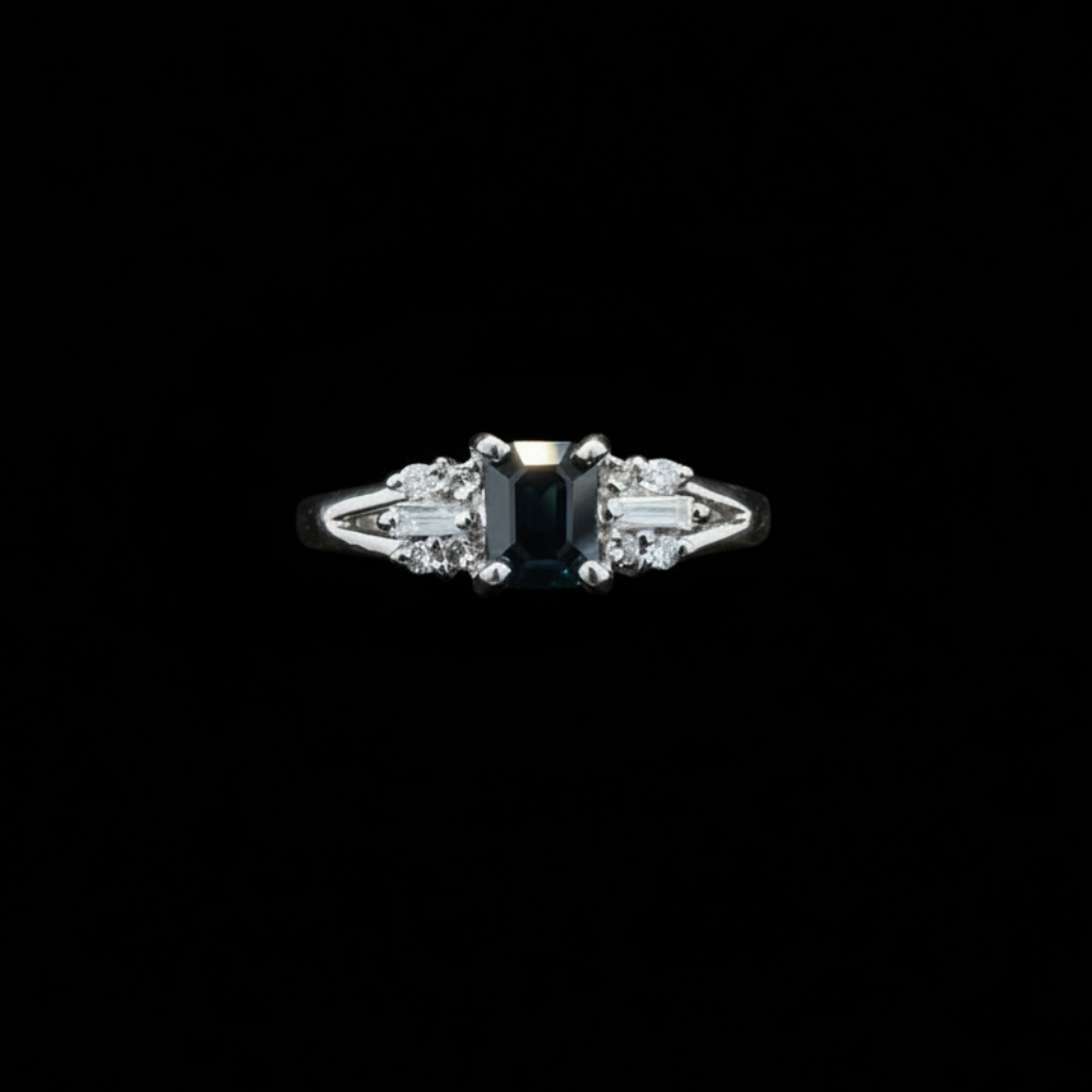 144169 - .15 ctw sapphire and diamond ring