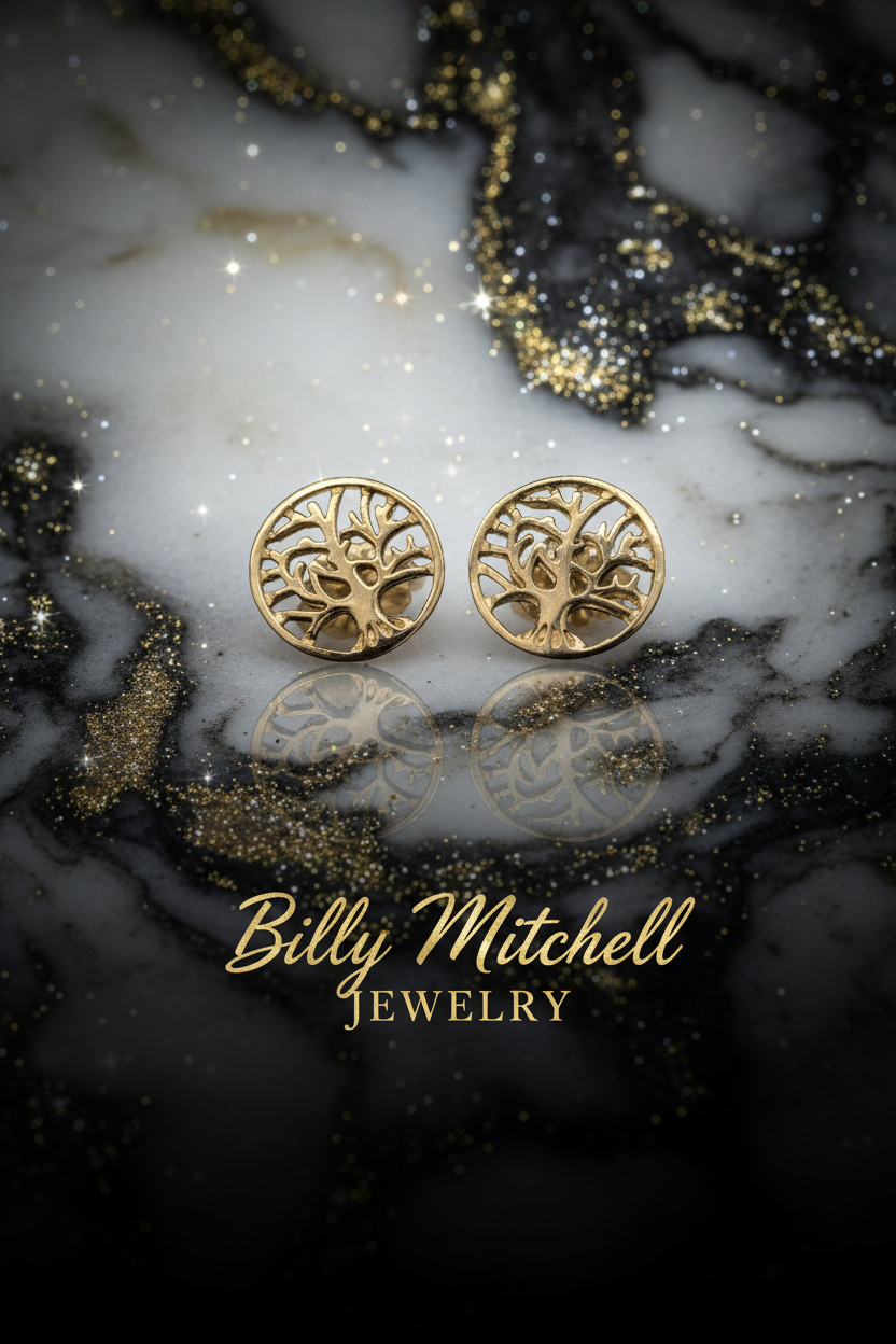 Gold earrings