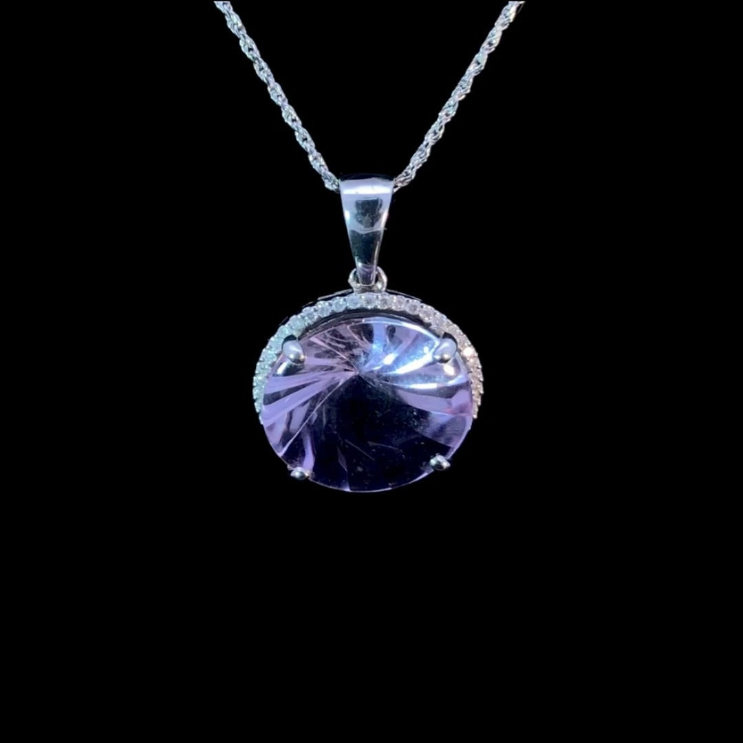 143681 - .25 ctw diamond and quartz