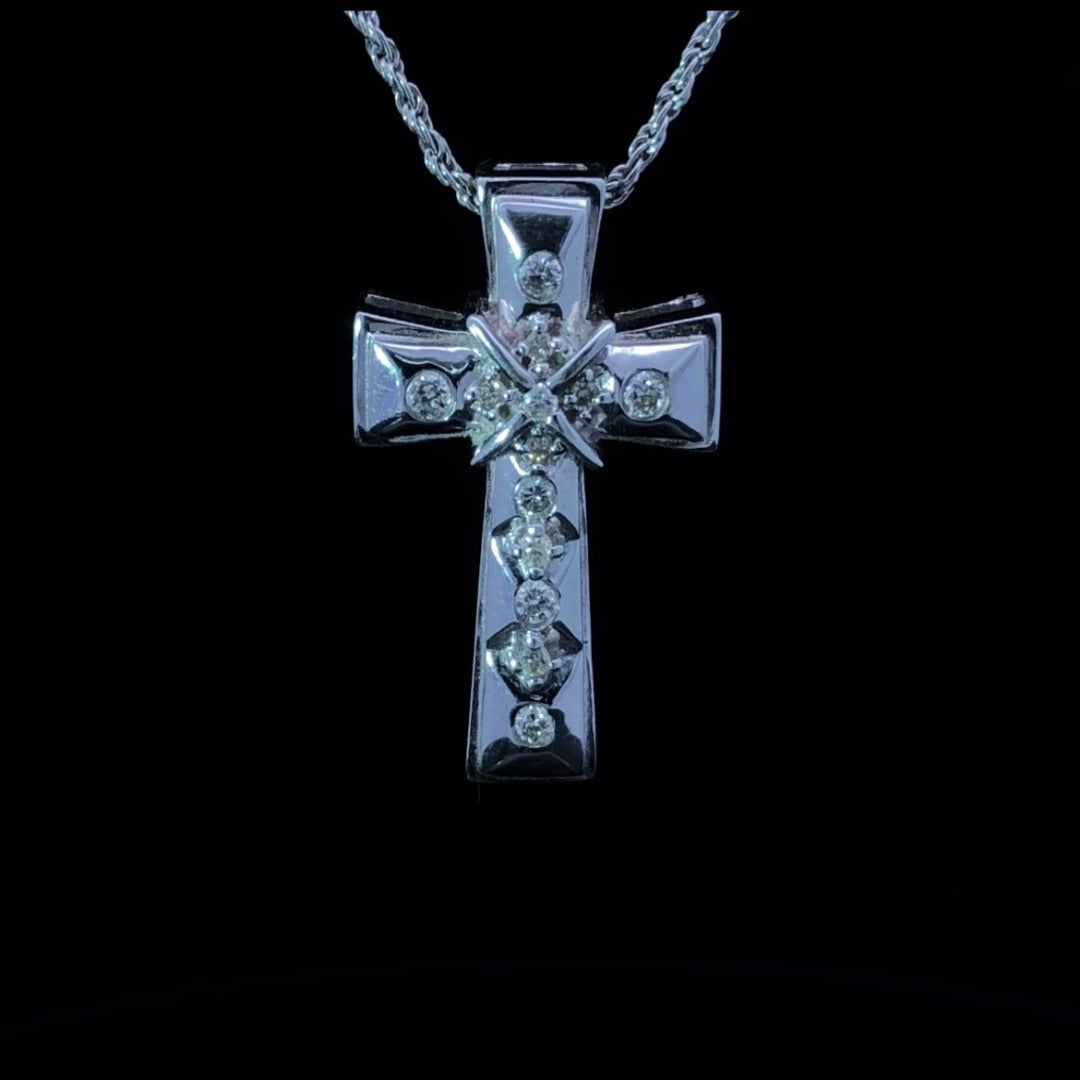 119512 - .20 ctw diamond cross pendant