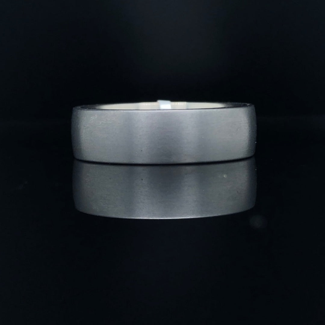 6.5 mm tantalum/white gold band