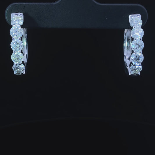 1.98 ctw diamond hoops