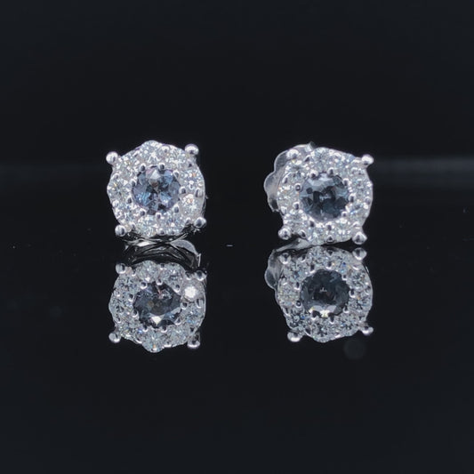 .50 ctw alexandrite and diamond earrings