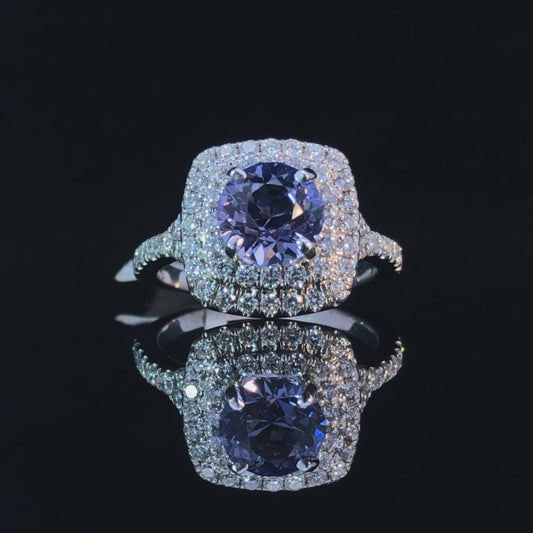161801 - 2.05 ctw tanzanite and diamond ring