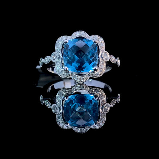157647 - 3.11 ctw blue topaz ring