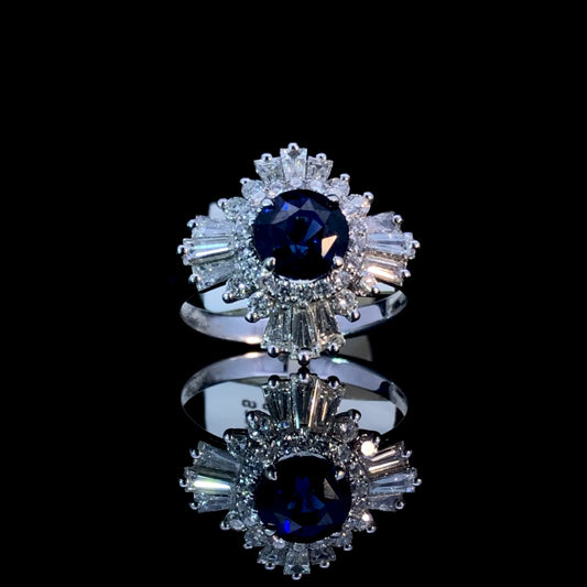 157676 - 2.82 ctw sapphire and diamond ring