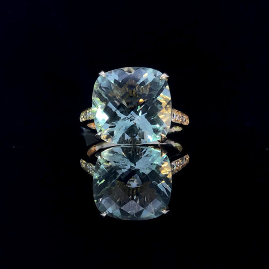 160368 - 8.91 ctw amethyst and diamond ring