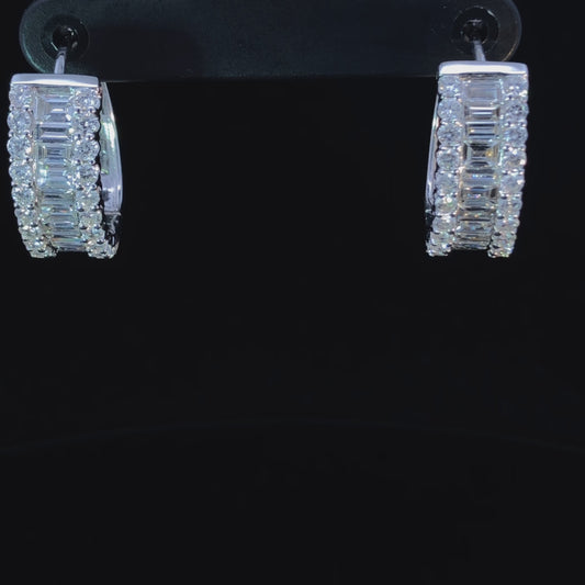 2.86 ctw diamond hoops