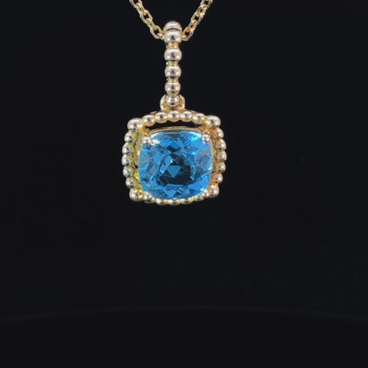 Blue topaz pendant