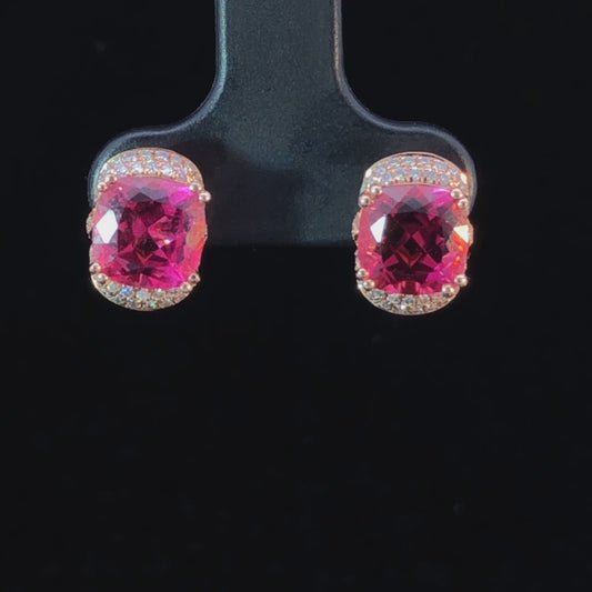 160485 - Tourmaline and diamond earrings