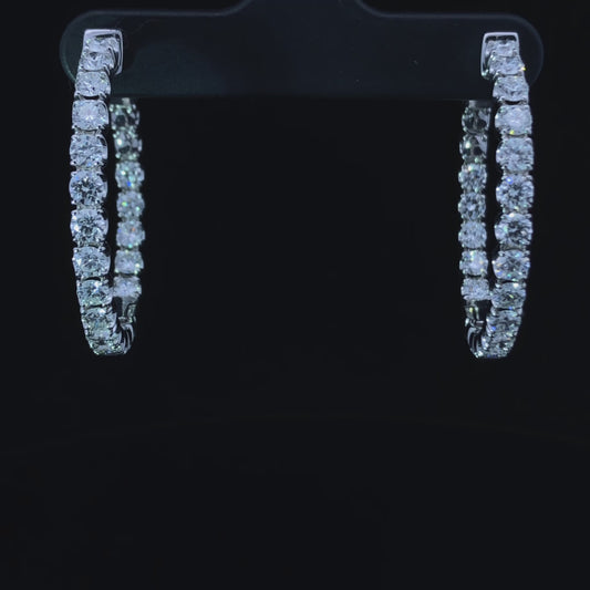 3 ctw diamond hoops