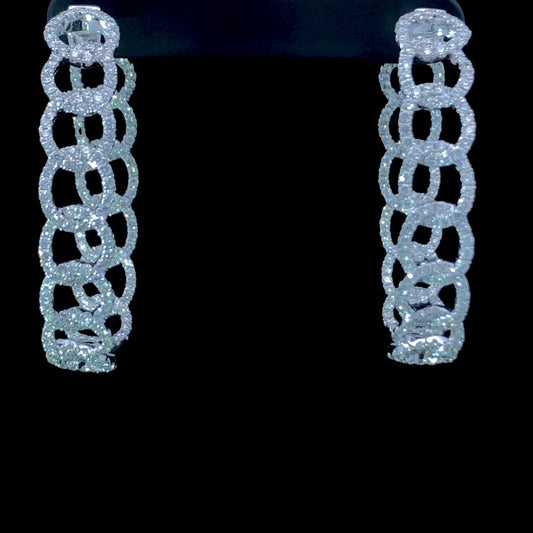 2.73 ctw diamond hoops