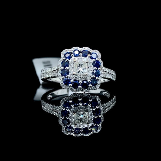 160092 - 1.07 ctw sapphire and diamond ring