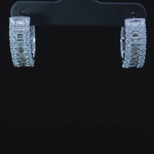 2.03 ctw diamond hoops