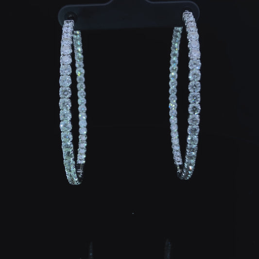 9.89 ctw diamond hoops