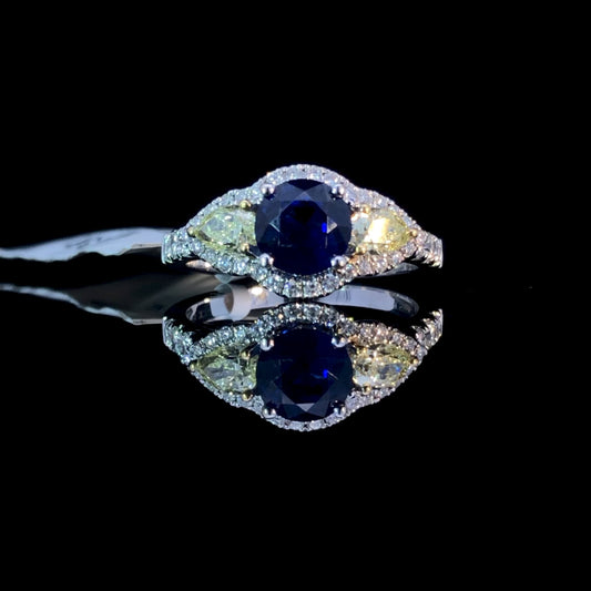 157637 - 2.59 ctw sapphire and diamond ring