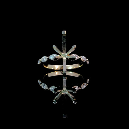 165866 - .58ctw marquise diamond semi mount