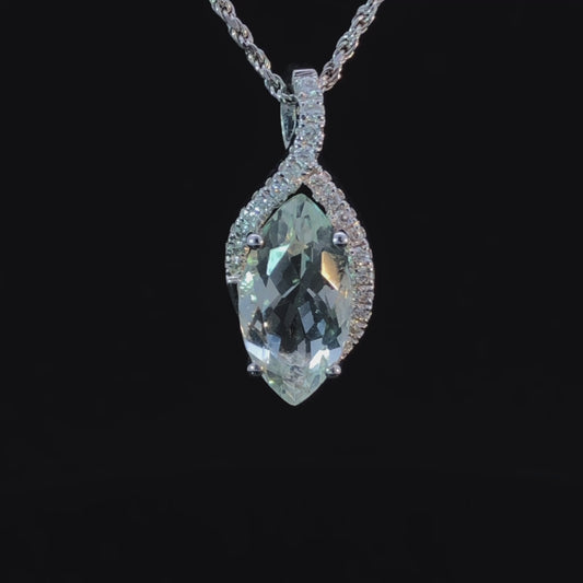 .15 ctw diamond and amethyst pendant