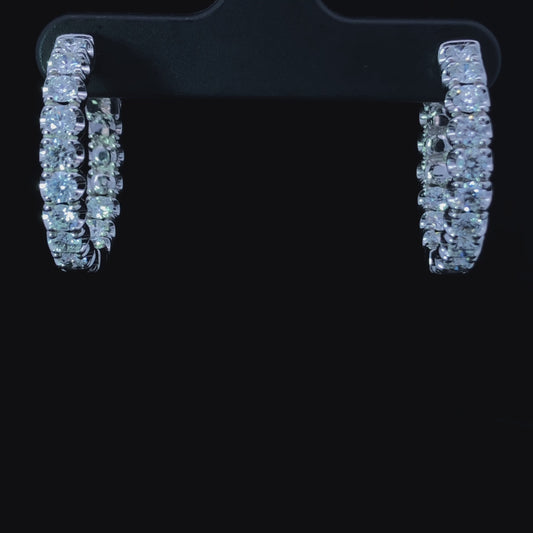 2.00 ctw diamond hoops