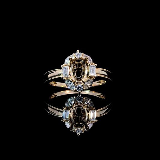 165922 - .38 ctw diamond semi mount