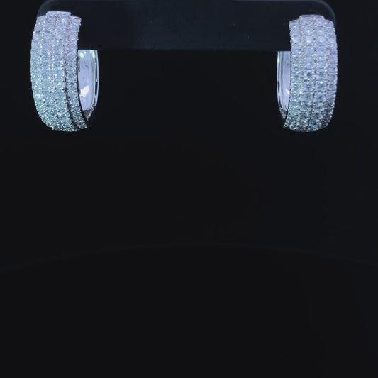 1.22 ctw Diamond Hoop Earrings