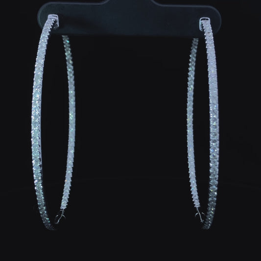 1.90 ctw diamond hoops