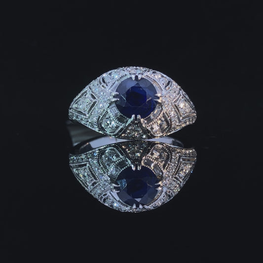 157677 - 2.45 ctw sapphire and diamond ring