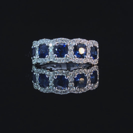 155746 - 2.24 ctw sapphire and diamond ring