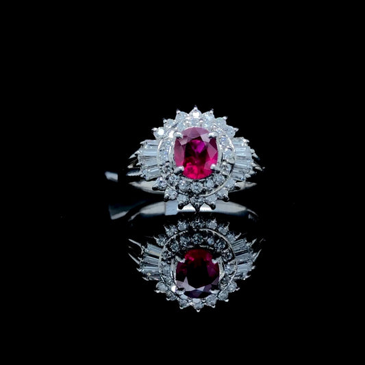 157006 - 1.34 ctw ruby and diamond ring